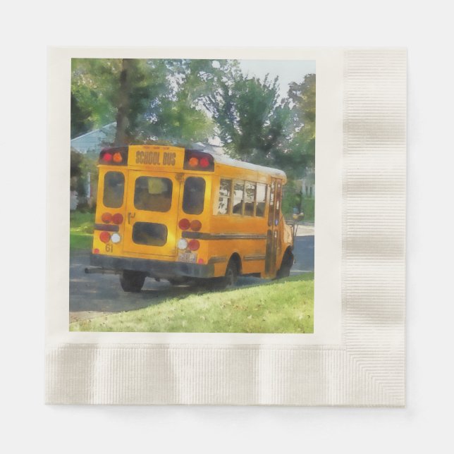 Serviettes En Papier Bus scolaire garé (Devant)