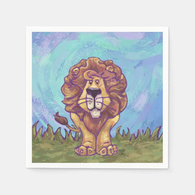 Serviettes En Papier Cadeaux et accessoires Lion (Devant)