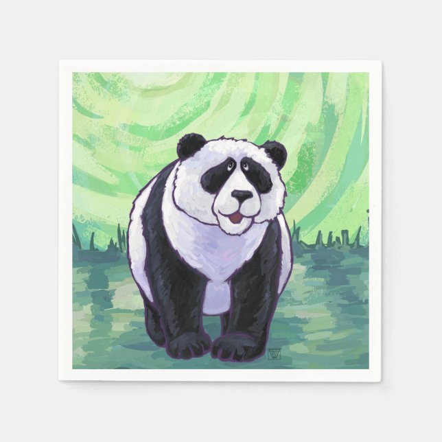 Serviettes En Papier Cadeaux et accessoires pour ours Panda (Devant)