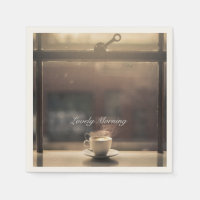 Serviettes en papier café chaud