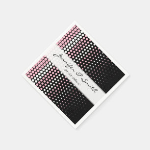 Serviettes En Papier Cameo Pink et White Polka Dot