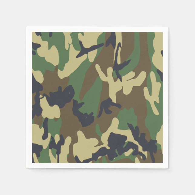 Serviettes en papier Camo (Devant)