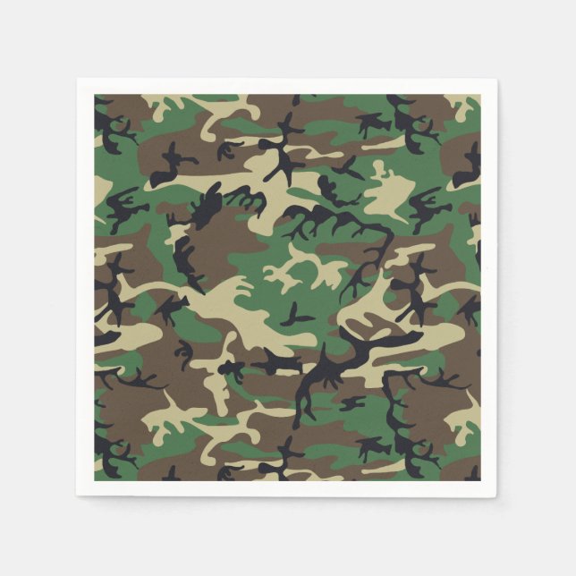 Serviettes En Papier Camouflage militaire (Devant)