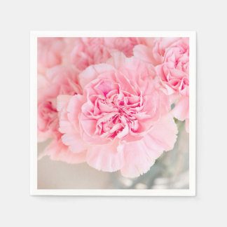 Serviettes En Papier Carnations roses
