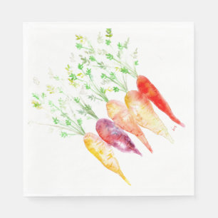 Serviettes en papier - Carottes d'héliage en aquar