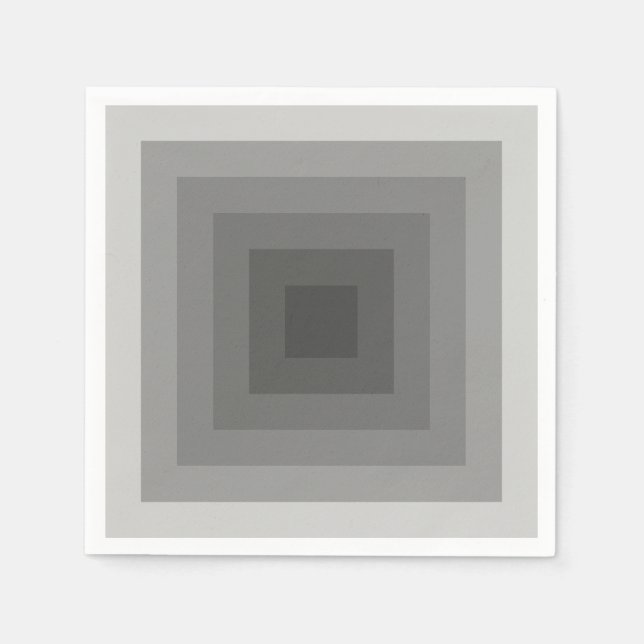 Serviettes En Papier Carré noir géométrique (Devant)