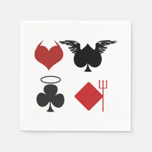Serviettes En Papier Carte Angel et Diable convient Papier Napkin