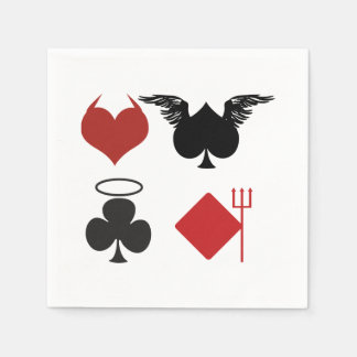 Serviettes En Papier Carte Angel et Diable convient Papier Napkin