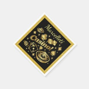 Serviettes En Papier Casino Party Napkins