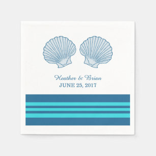 Serviettes En Papier Casques bleu turquoise Nautique Papier