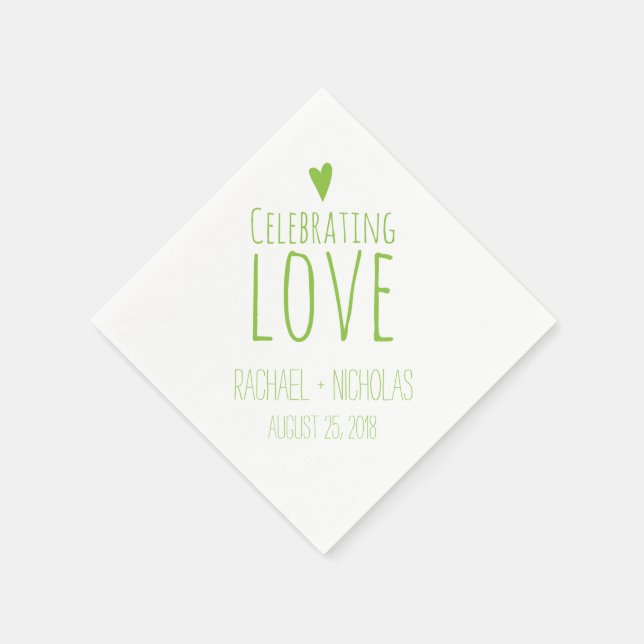 Serviettes En Papier Célébrer l'amour | MARIAGE (Coin)