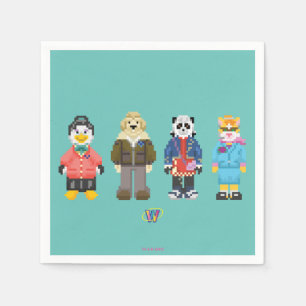 Serviettes En Papier Centres serveurs de pixel de Webkinz