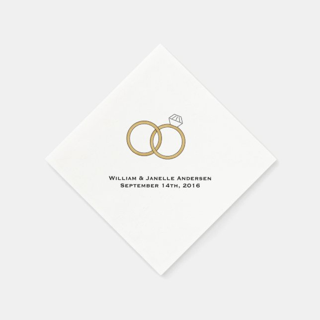 Serviettes En Papier Cercles mariages Papier personnalisé serviettes (Coin)