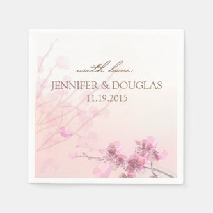 Serviettes En Papier Cerise en fleur/Sakura Cocktail Mariage Napkin
