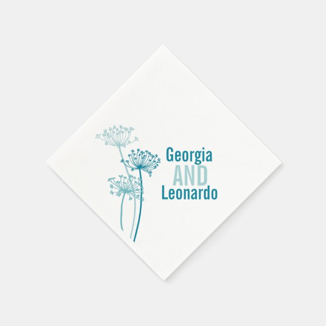 Serviettes En Papier cervil mariage / persil vaches poivron papier turq (Coin)