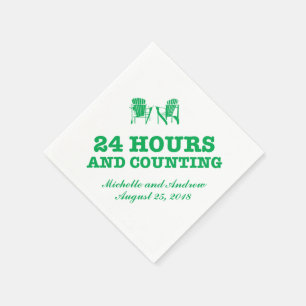 Serviettes En Papier Chaises Adirondack Vert 24 Heures et Comptage