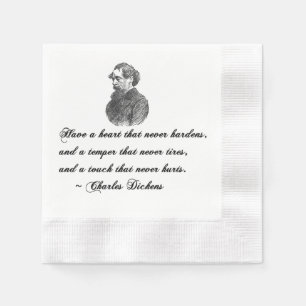 Serviettes En Papier Charles Dickens notre citation d'ami commun