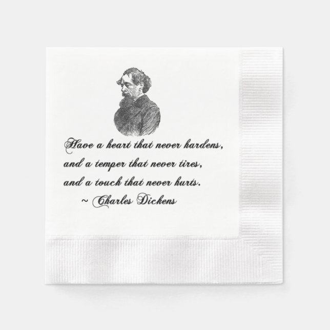 Serviettes En Papier Charles Dickens Notre Citation D'Ami Mutuel (Devant)