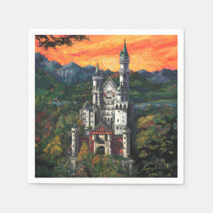 Serviettes En Papier Château Schloss Neuschwanstein