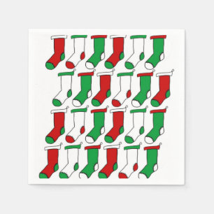 Serviettes En Papier Chaussettes de bas de Noël