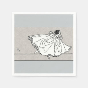 Serviettes En Papier Chaussure en verre Vintage Cendrillon Papier Naple