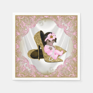 Serviettes En Papier Chaussure haute talon rose Ethnic fille Baby showe