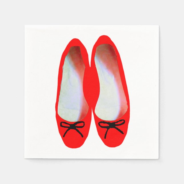 Serviettes En Papier Chaussures rouges (Devant)