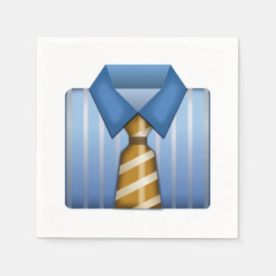 Serviettes En Papier Chemise d'affaires avec Cravate - Emoji
