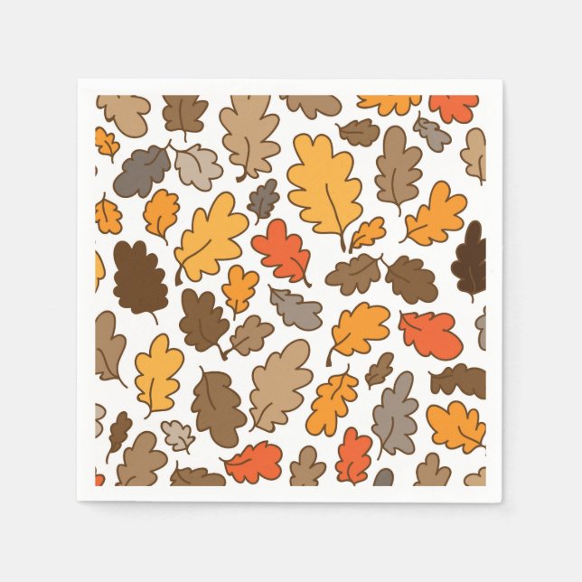 Serviettes En Papier chêne feuilles automne boho thanksgiving serviette (Devant)