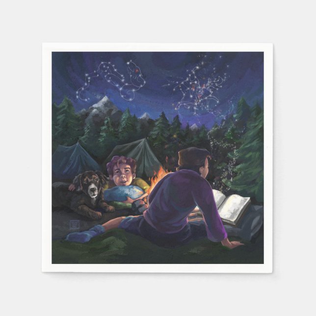 Serviettes En Papier Chevaliers d'été (Devant)