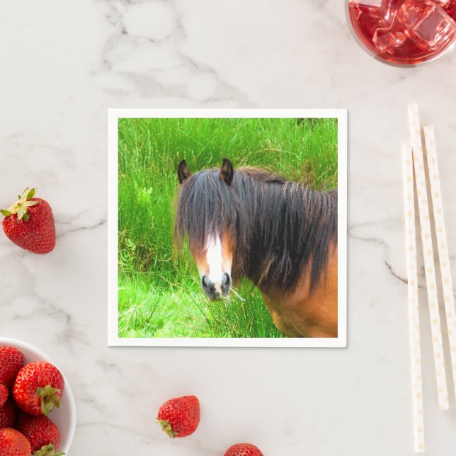 SERVIETTES EN PAPIER CHEVAUX (En situation)