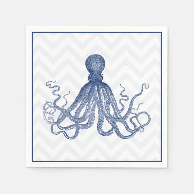 Serviettes En Papier Chevron Octopus LT (Devant)