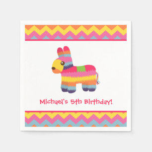 Serviettes En Papier Chevron Pinata Mexicain Fiesta