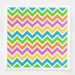 serviettes en papier chevron printemps