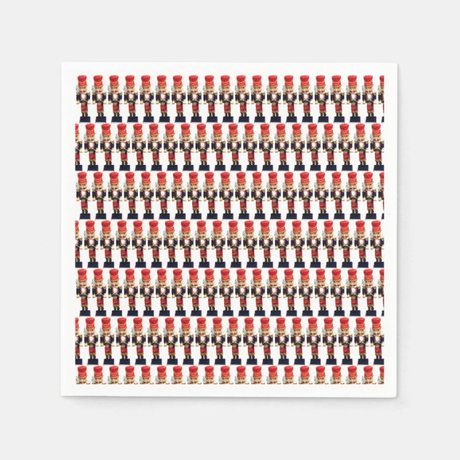 Serviettes En Papier Chiffres traditionnels de craquelins en bois (Devant)