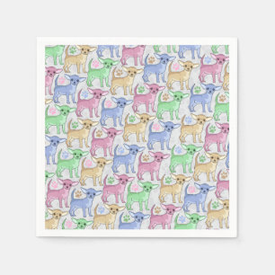 Serviettes En Papier Chihuahua Lover Motif coloré