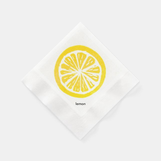 Serviettes en papier citron (Coin)