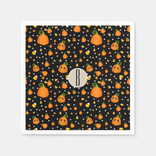 Serviettes En Papier Citrouilles d'Halloween Motif Fantaisiste Fête