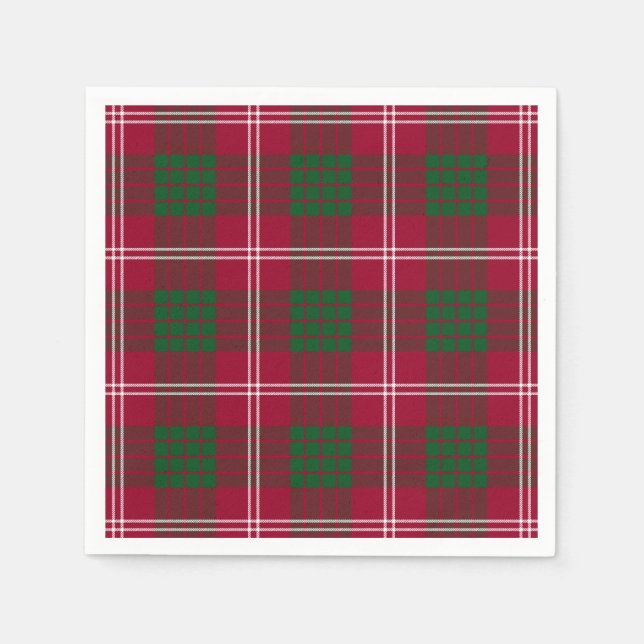 Serviettes En Papier Clan Crawford Tartan (Devant)