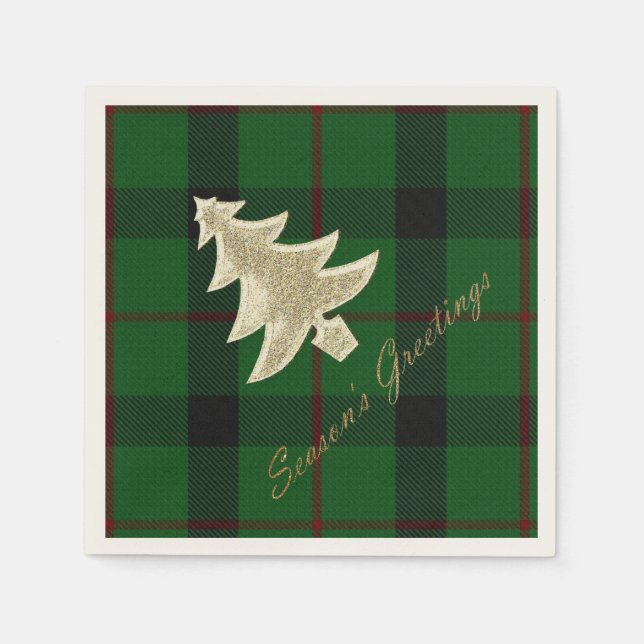 Serviettes En Papier Clan Festif Kincaid Plaid Napkins (Devant)