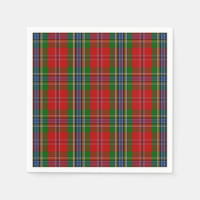 Serviettes En Papier Clan MacLean De Duart Tartan (Devant)