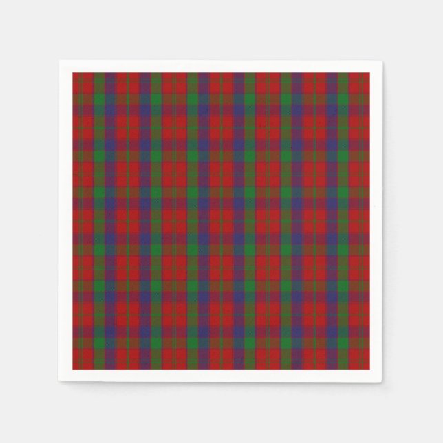 Serviettes En Papier Clan Robertson Tartan (Devant)