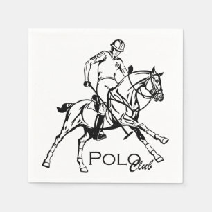 Serviettes En Papier club de sport équestre de polo