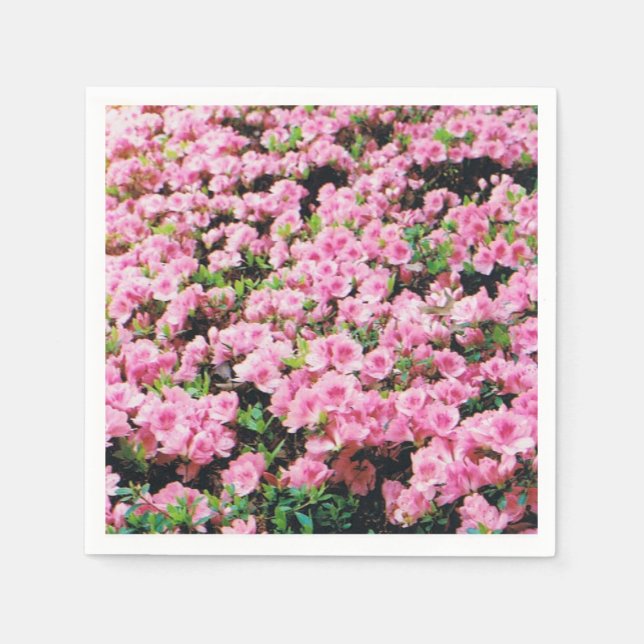 Serviettes En Papier Cocktail serviettes avec un design floral rose (Devant)