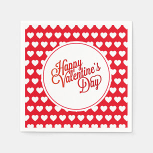 Serviettes en papier coeurs de la Saint-Valentin
