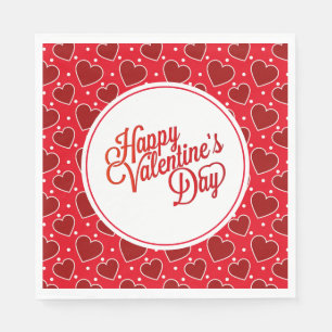 Serviettes en papier coeurs de la Saint-Valentin