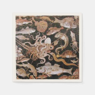 SERVIETTES EN PAPIER COLLECTE POMPEII / OCÉAN - SCÈNE DE VIE MARINE