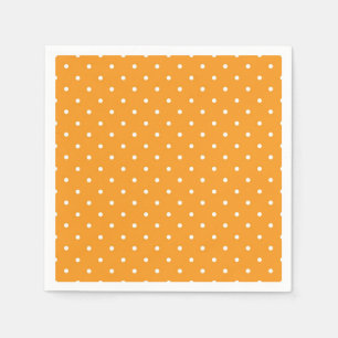 Serviettes En Papier Conception de points Polka Orange