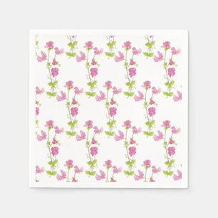 Serviettes En Papier Conception florale de motif de fleur de pois doux