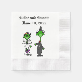 Serviettes En Papier Conception Mariage de mariée et de mariée de greno